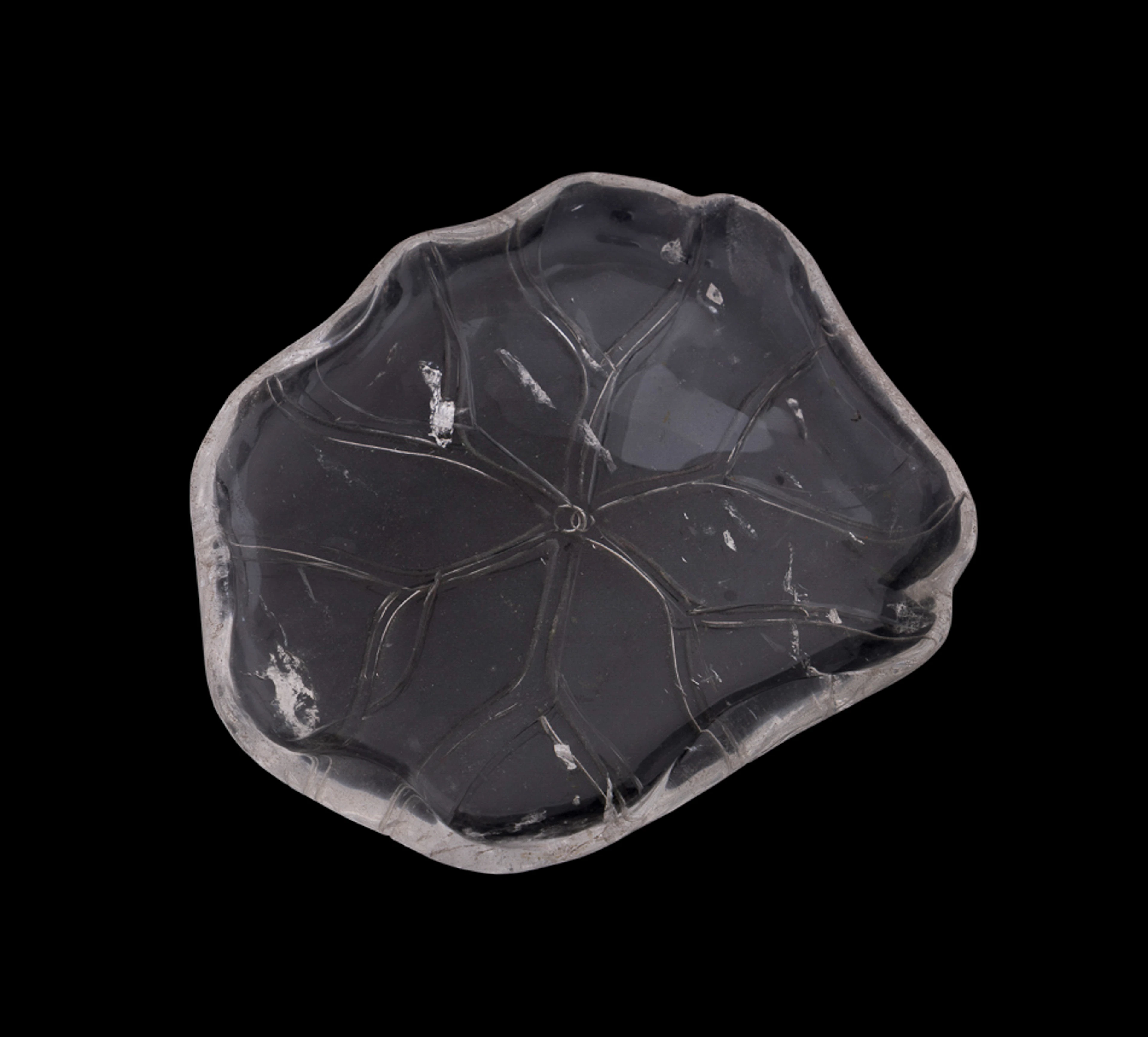 Chinese Rock Crystal Lily Pad Brush Washer