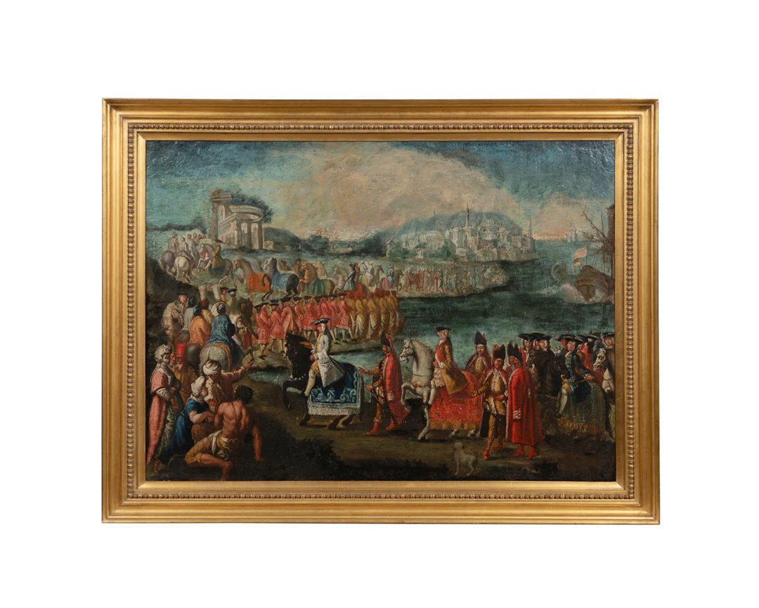 Continental Sch., 19th C., Royal Procession, O/C