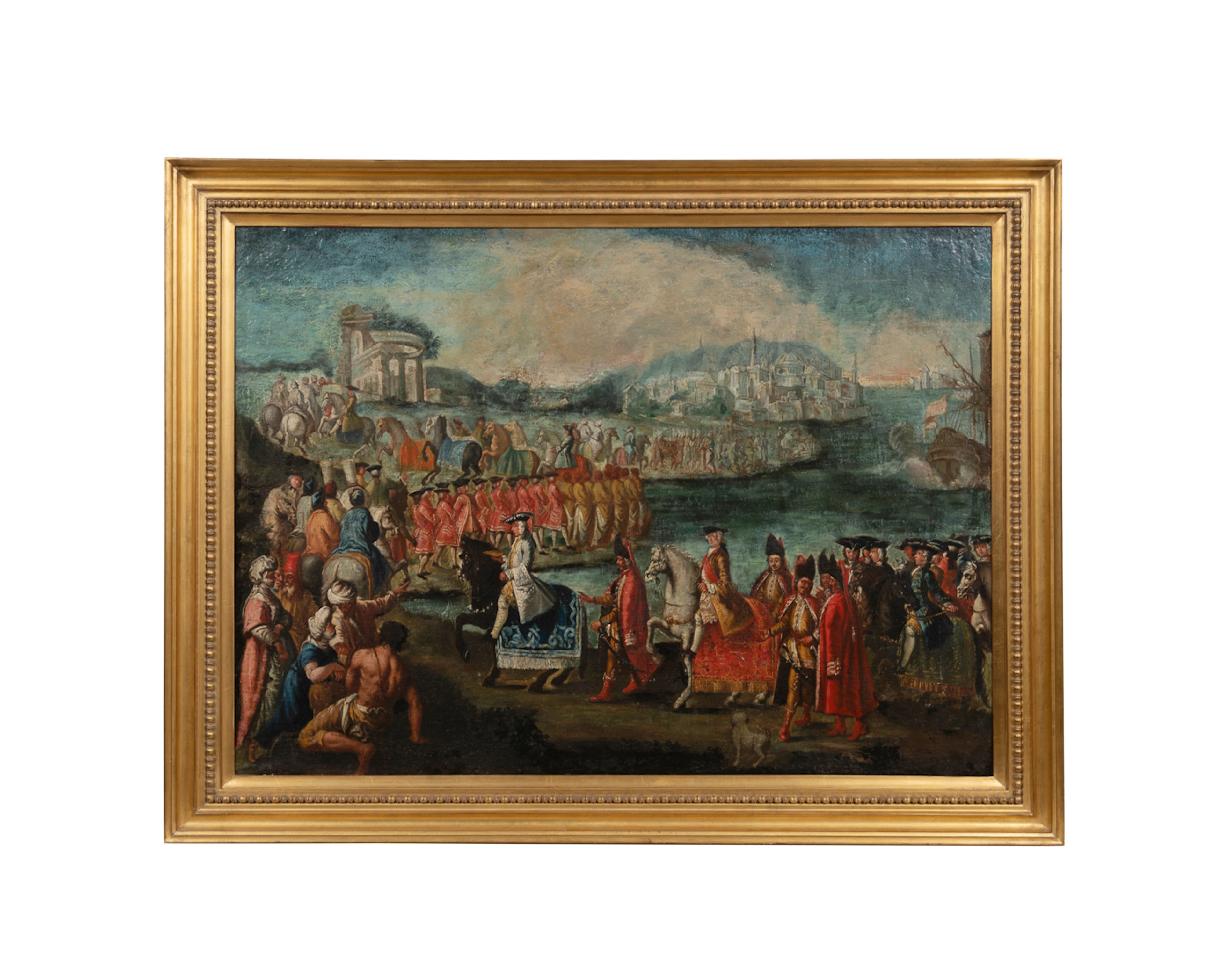 Continental Sch., 19th C., Royal Procession, O/C