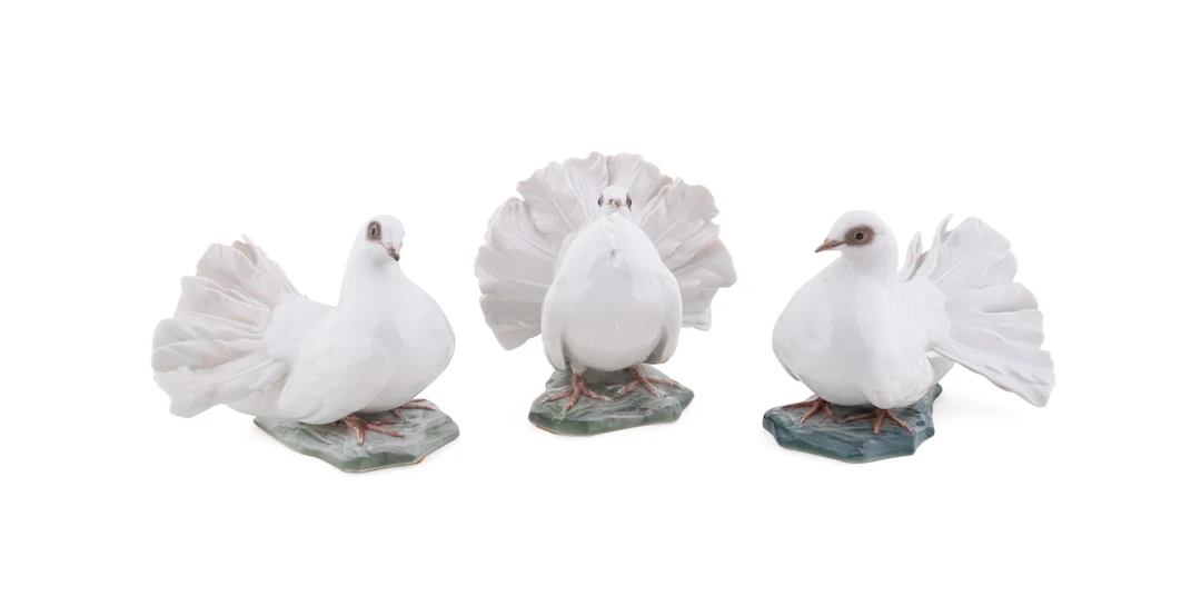 F. Heidenreich for Rosenthal, Three Dove Figures