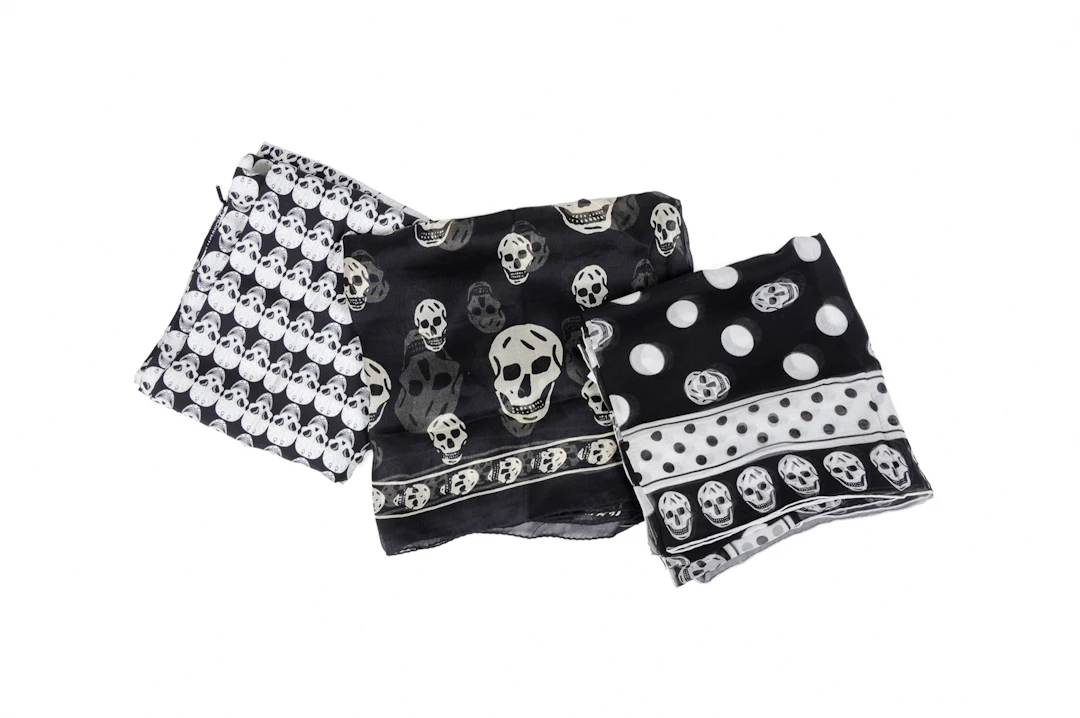 Alexander McQueen & Thomas Wylde, 3 B&W Scarves