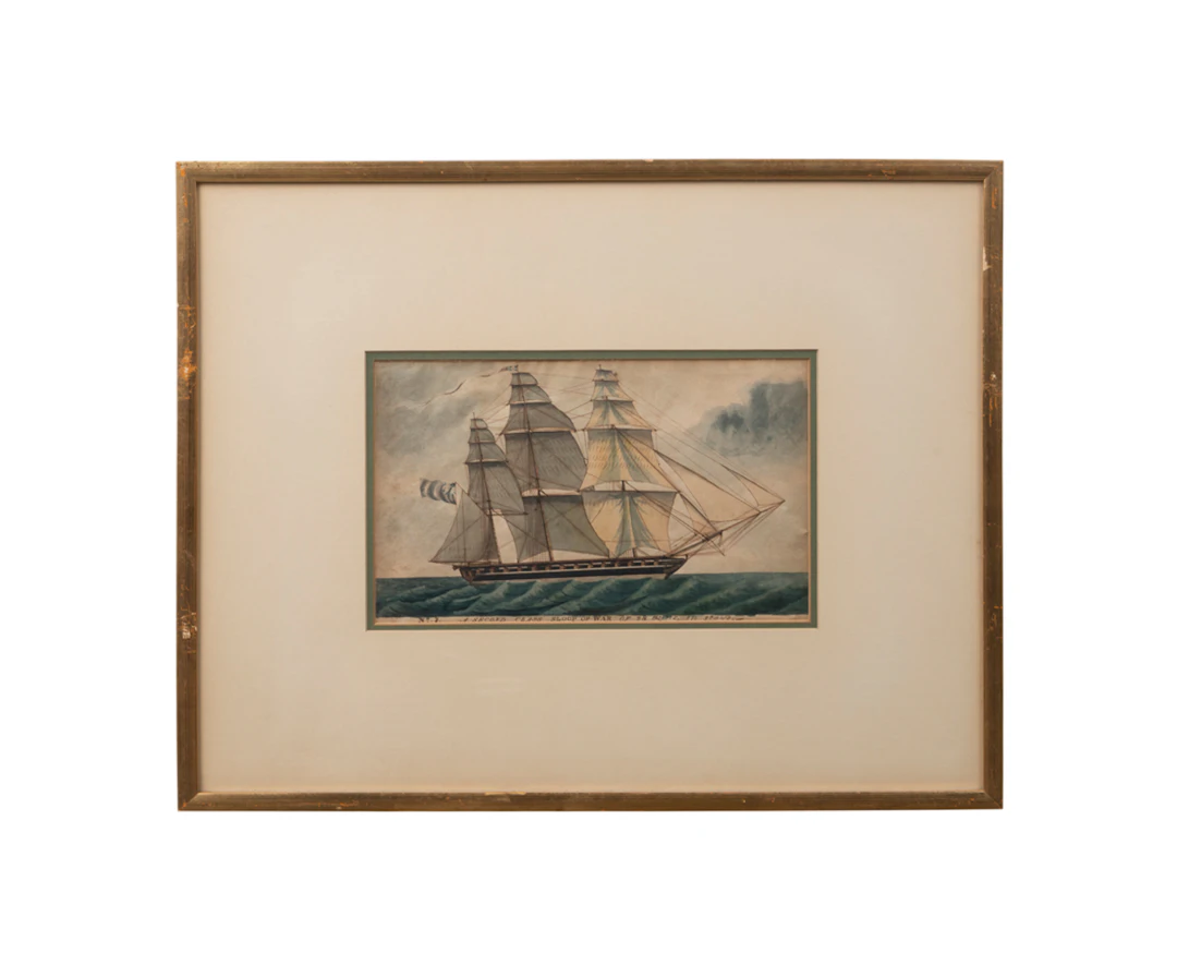 British School, "Sloop of War", 19th C., W/C