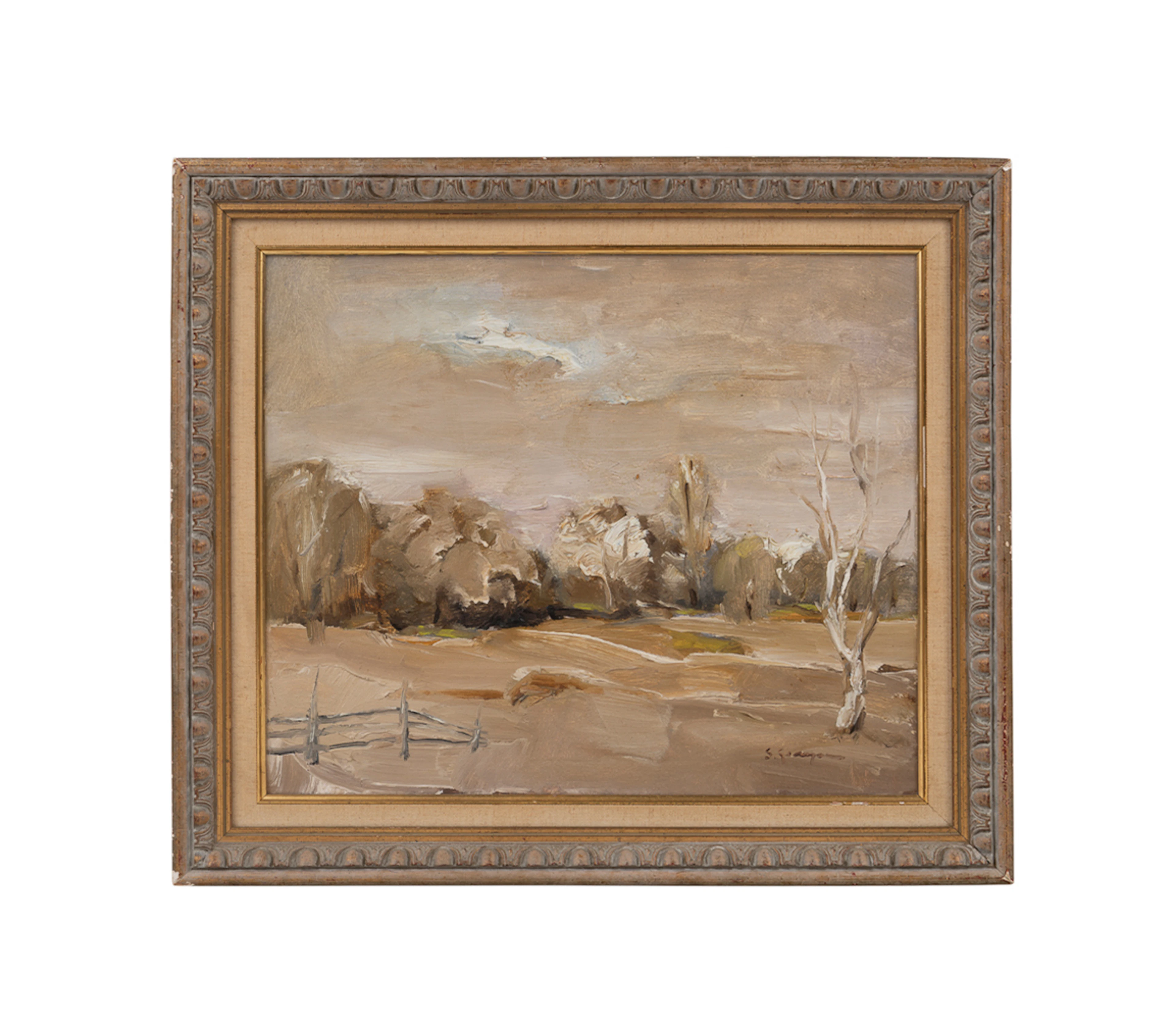 Continental School, Tonal Landscape, 1989, O/P