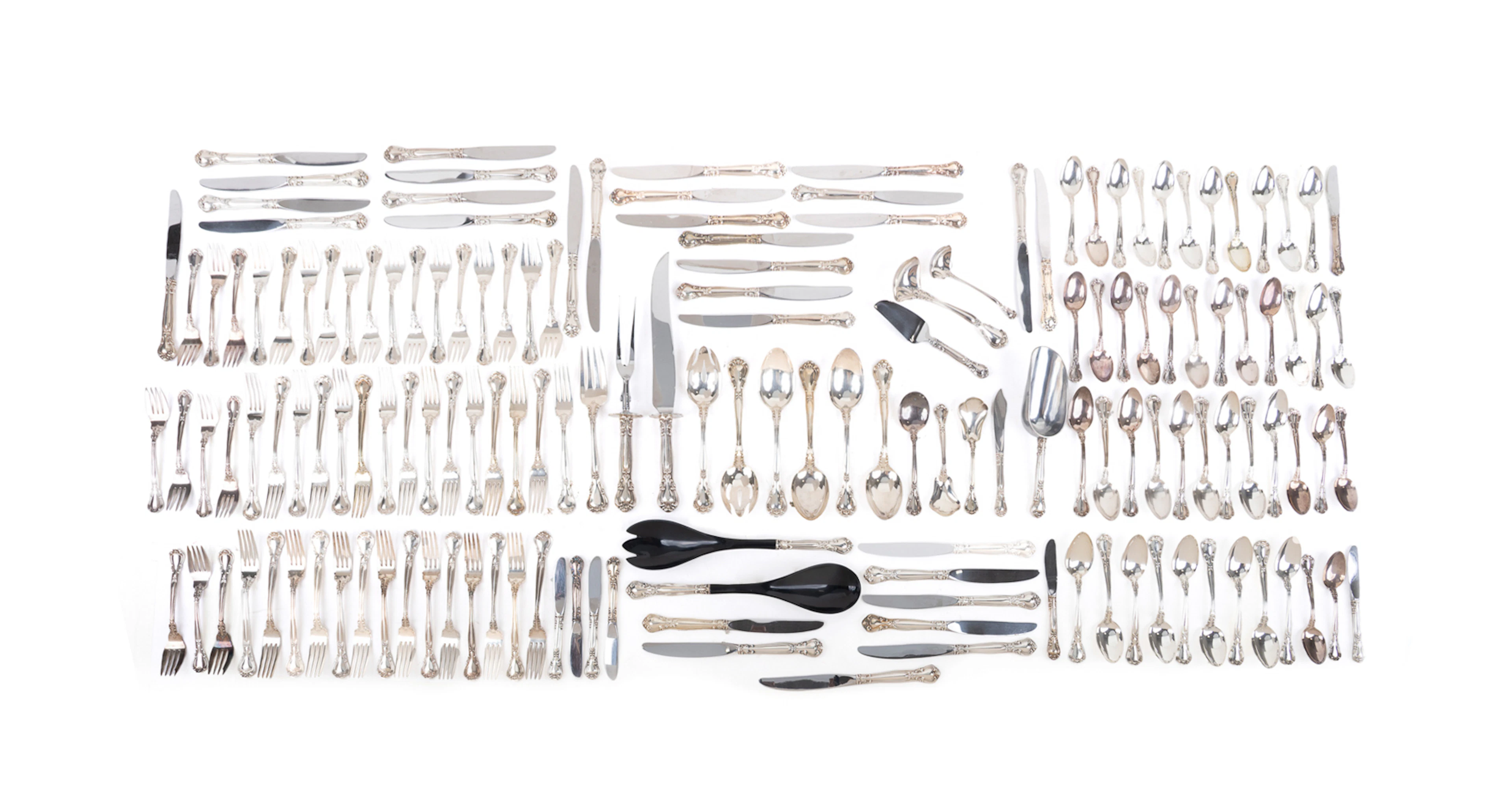 Gorham, "Chantilly" Sterling Flatware for 18