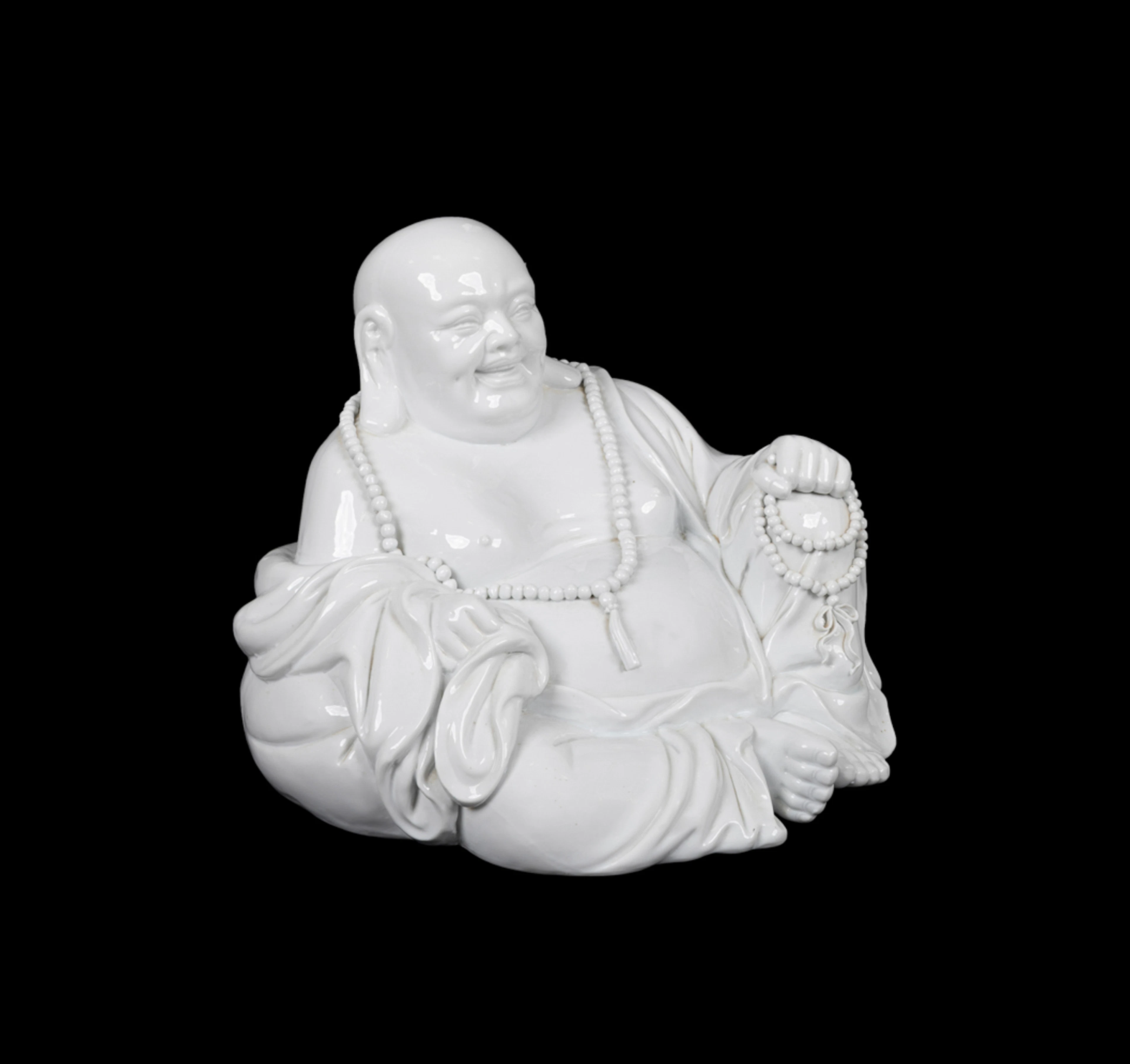 Chinese Blanc de Chine Seated Laughing Buddha