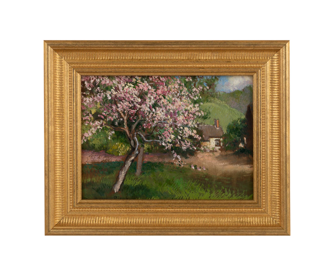 G. Manzana Pissarro, "Pommiers en fleurs", O/P