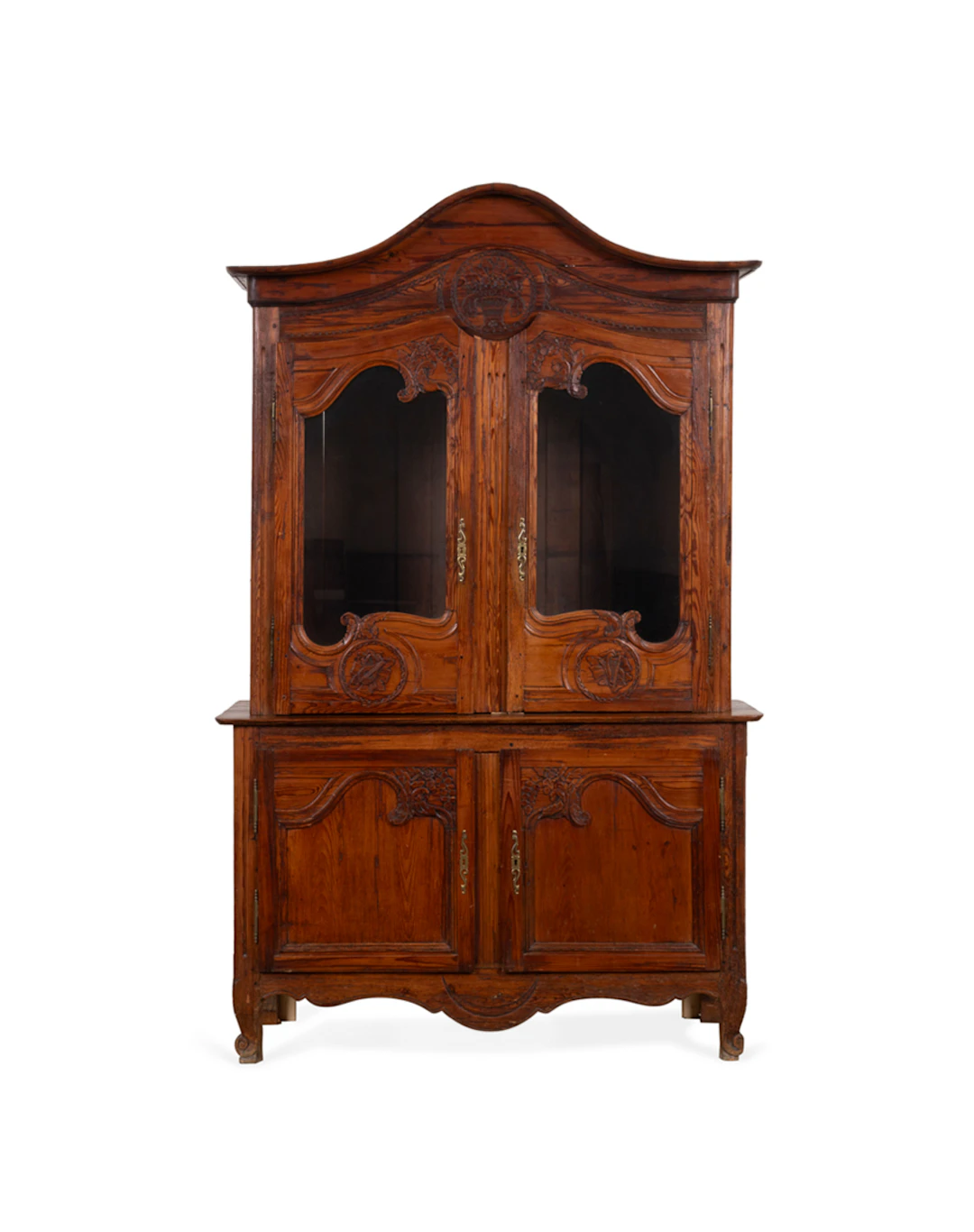 19th C. Provincial Style Pine Buffet Deux Corps