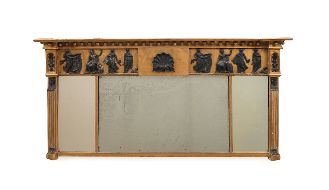 Regency Gilded Classical Overmantel Mirror