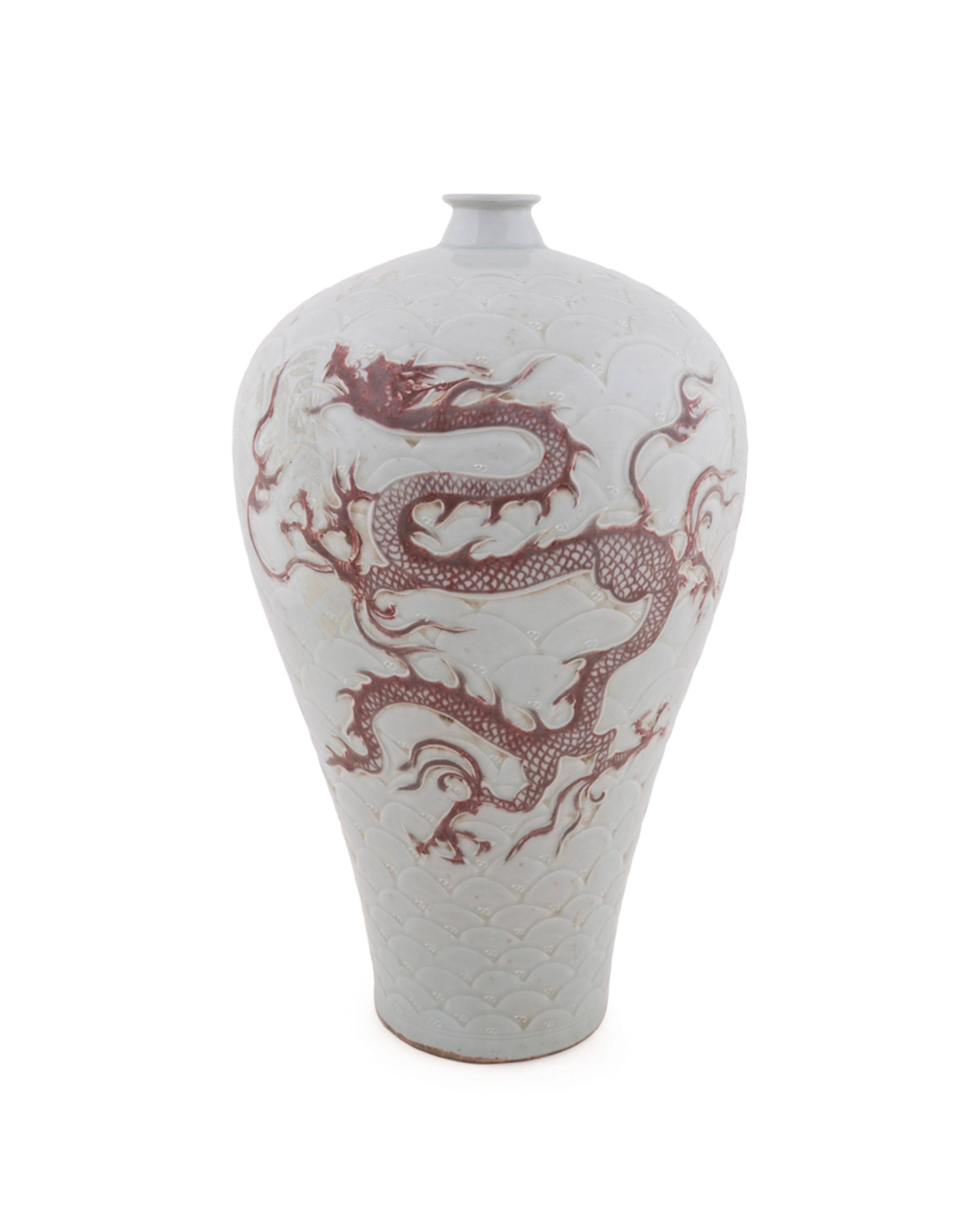 Yuan Dynasty Youligong & Celadon Dragon Motif Vase