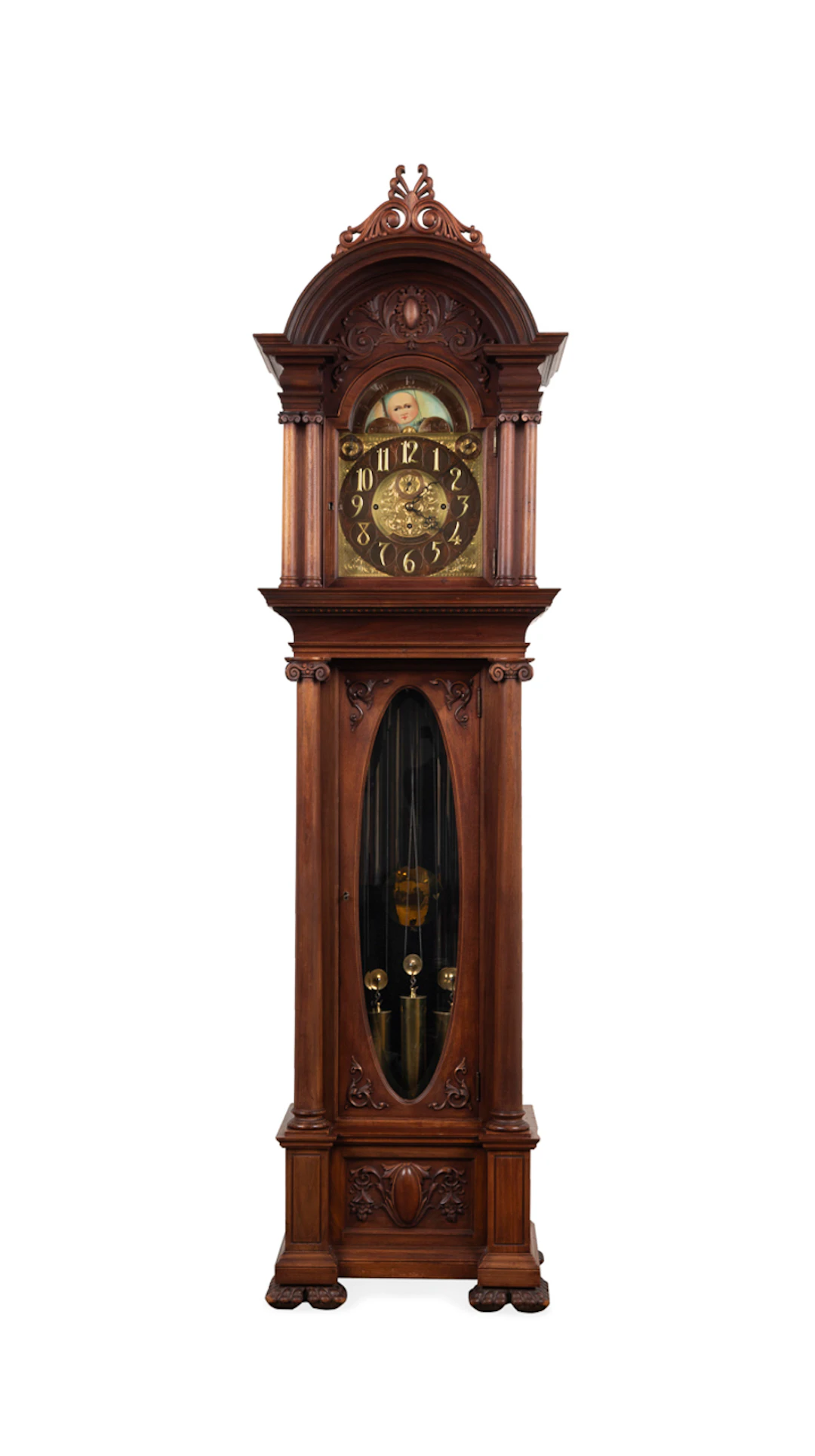 Walter Durfee Colonial Revival Grandfather Clock