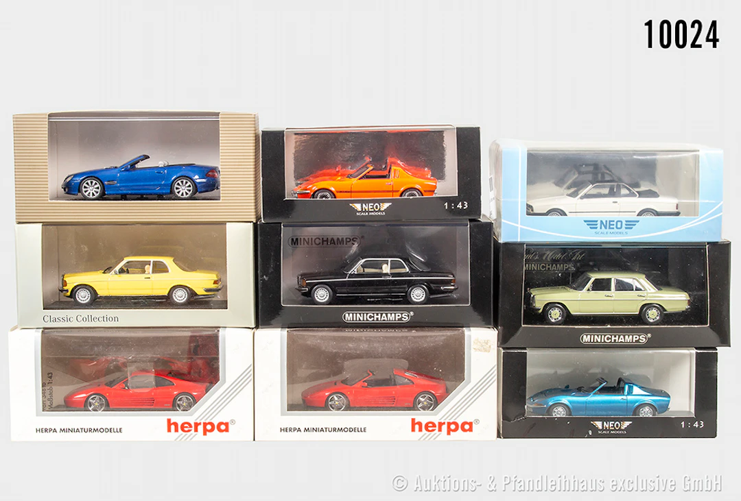 Modellautos, dabei Herpa, Minichamps, Neo Scale usw., Metall, 1:43, Z 0, OVP