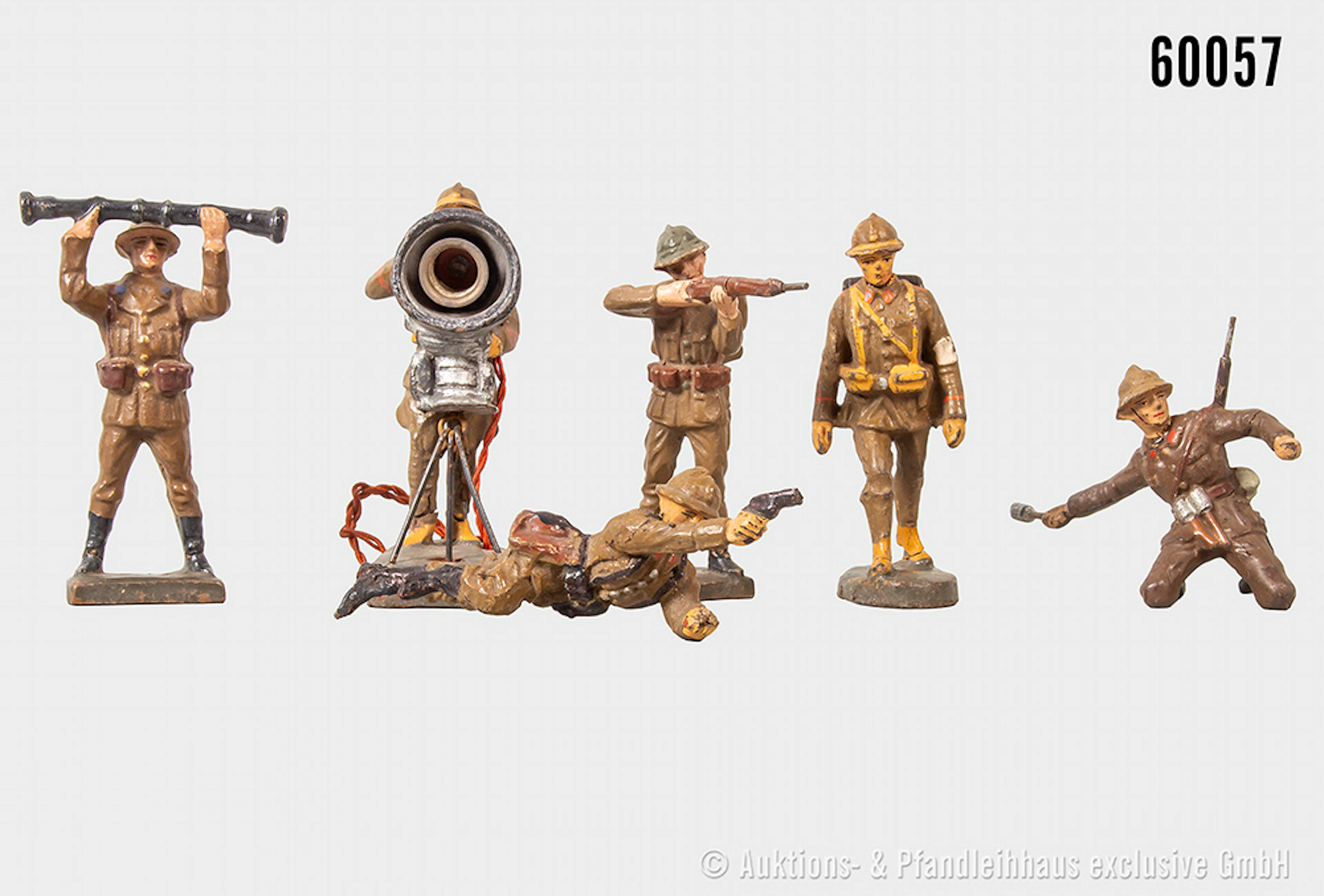 Lineol/ Elastolin belgische Soldaten, Varianten, Masse, 7 cm, vereinzelt
