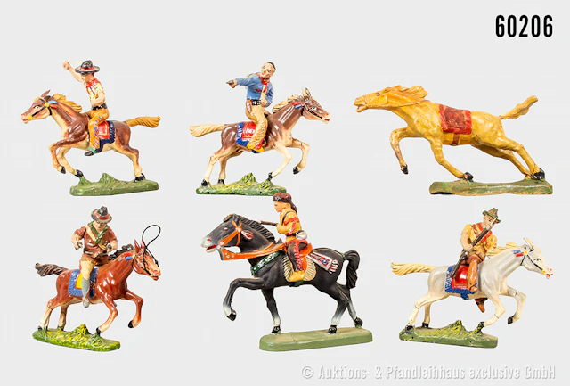 Trapper zu Pferd, und Solopferd (dieses teils ausgebessert ) Masse