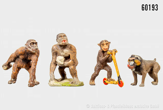 Affen, Varianten, Masse, H bis 10 cm, meist Z 1