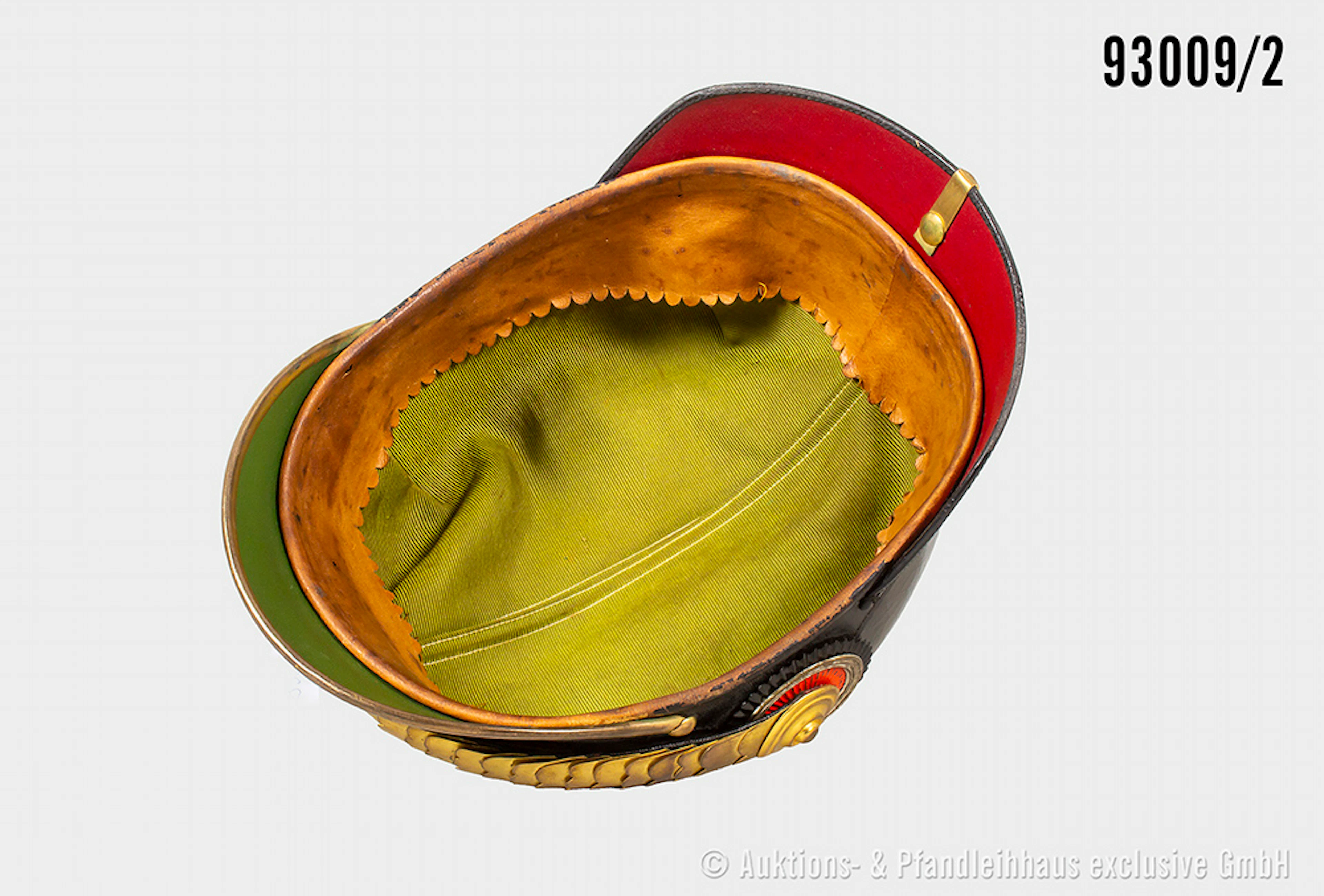 Hessen-Darmstadt, Pickelhaube für Offiziere der Feldartillerie, komplett