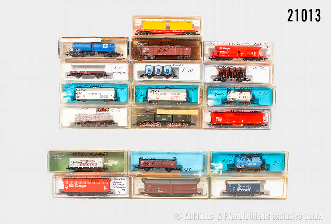 Roco/Atlas Spur N Güterzug: 2395 E-Lok, DB, BN E60 05 & E-Lok, DB