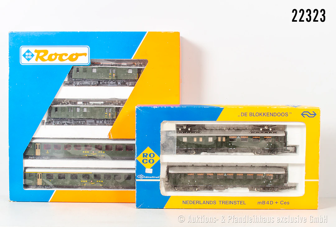 Roco H0: 43024 4-tlg. Personenzug, SBB, Doppel-E-Lok 4/4, BN 168/1682