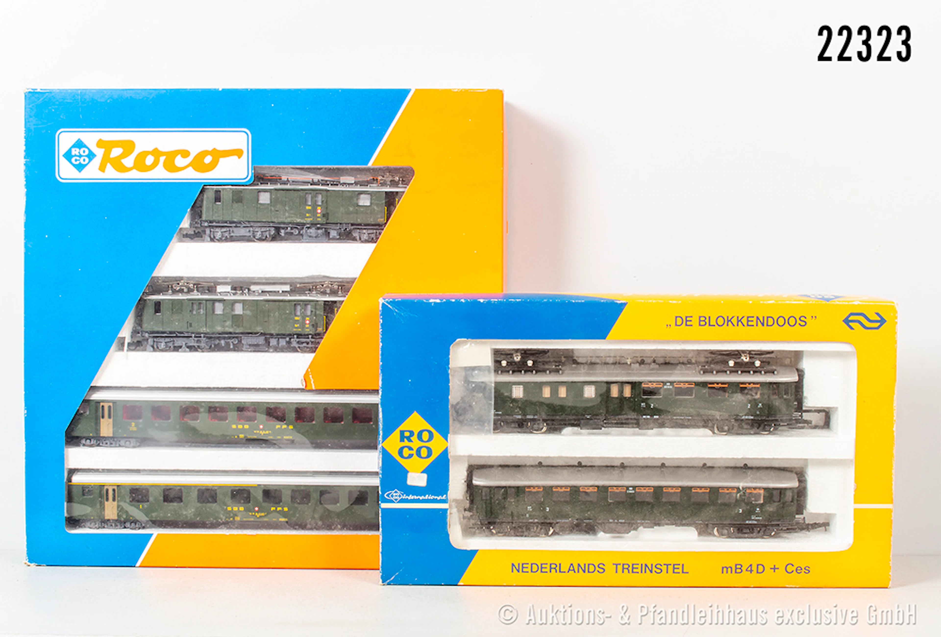 Roco H0: 43024 4-tlg. Personenzug, SBB, Doppel-E-Lok 4/4, BN 168/1682