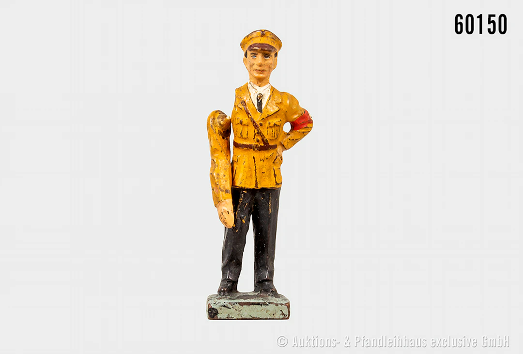 Lineol Goebbels stehend in Parteiuniform mit beweglichem Grußarm (ausgeleiert)