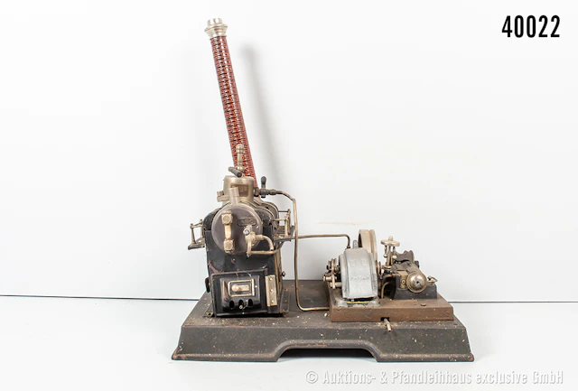 Märklin Dampfmaschine, liegender Kessel, KD 5,5 cm, bezeichnet "ABC"