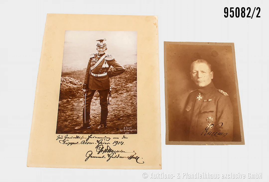 Konv. 4 großformatige Fotos/Drucke, mit OU Kronprinz Wilhelm von Preußen
