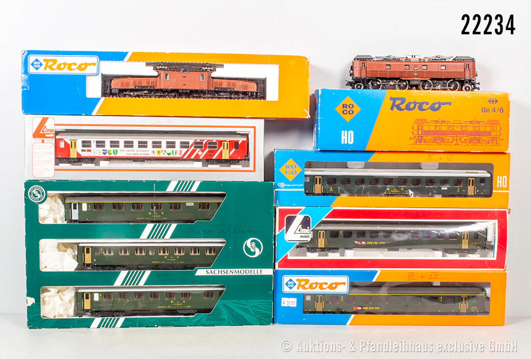 Roco/Sachsenmodelle/Lima H0: Personenzug SBB/BLS: 04191B, E-Lok Be