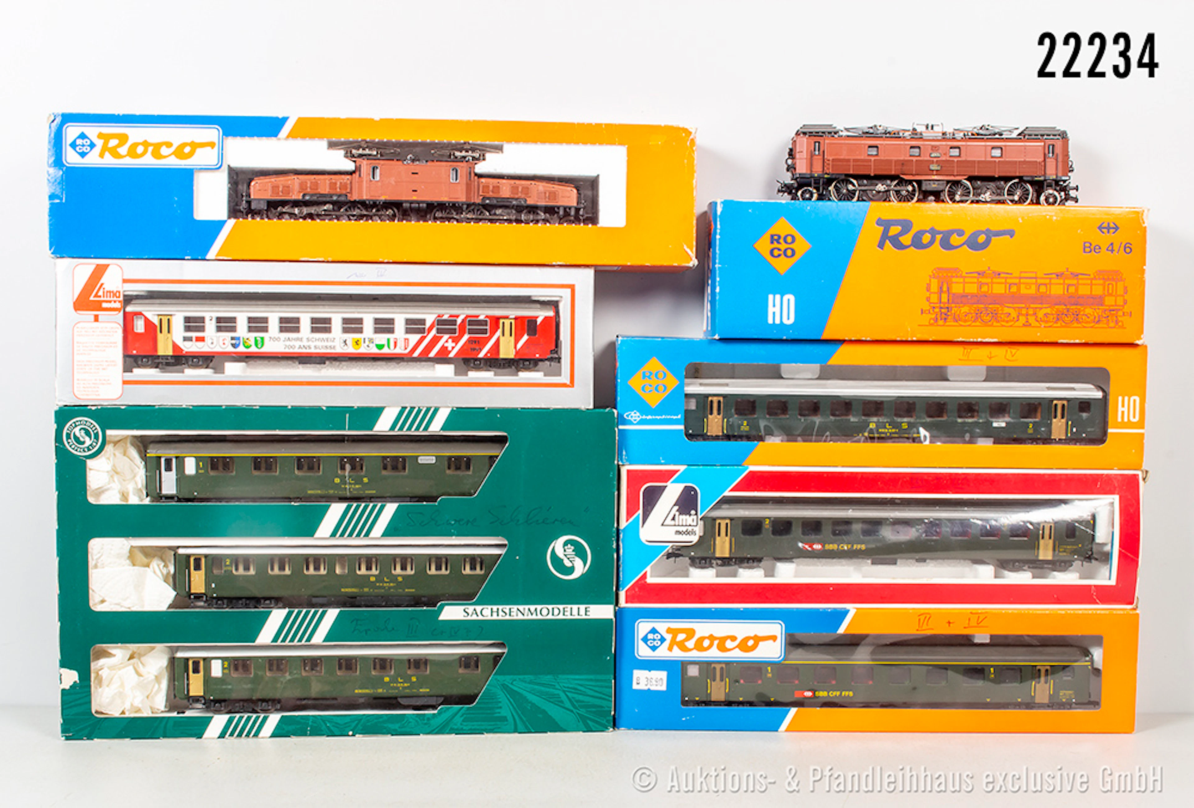 Roco/Sachsenmodelle/Lima H0: Personenzug SBB/BLS: 04191B, E-Lok Be
