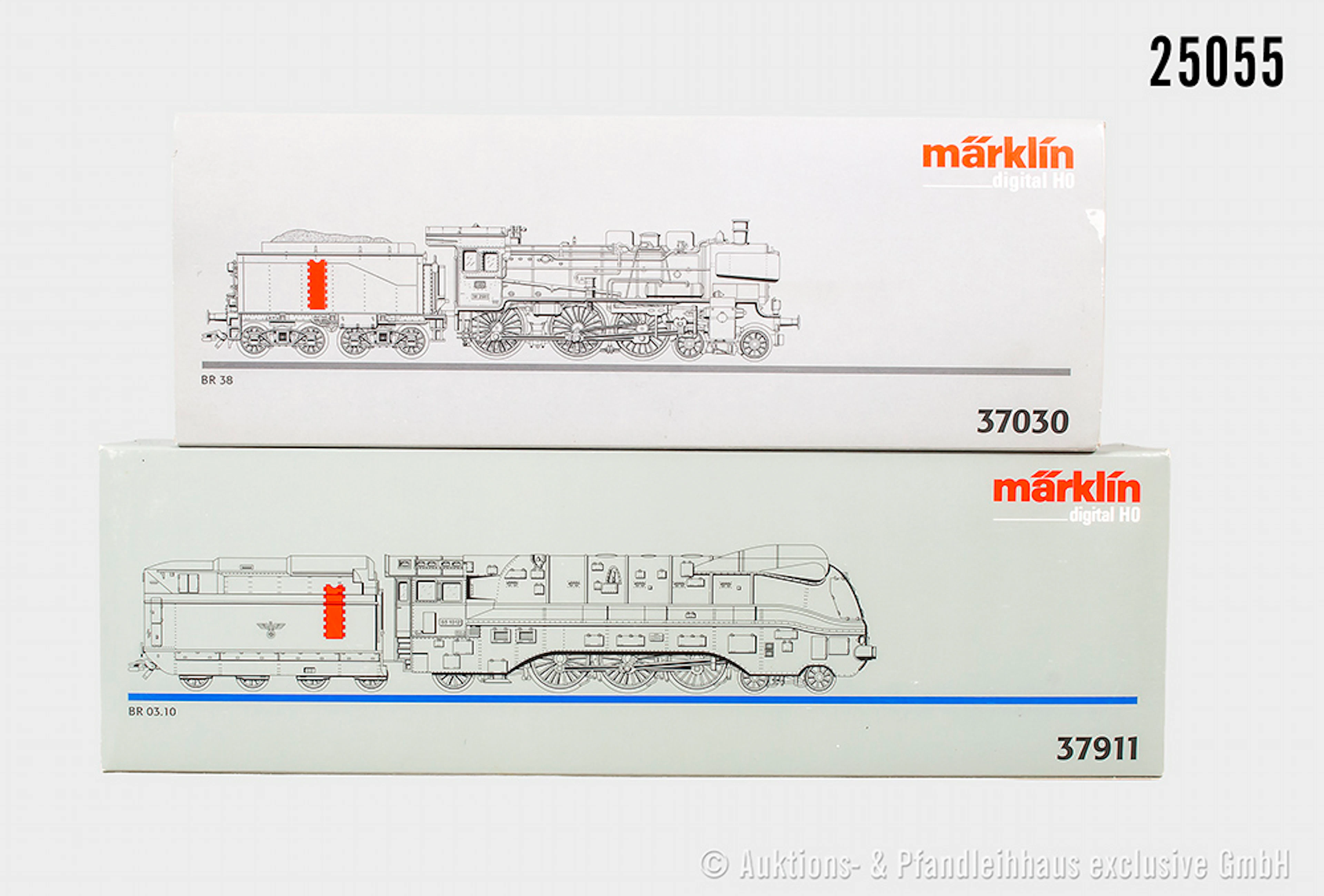 2x Märklin digital H0, Dampflok: 37911, DRG, BN 03 1012 & 37030, DB