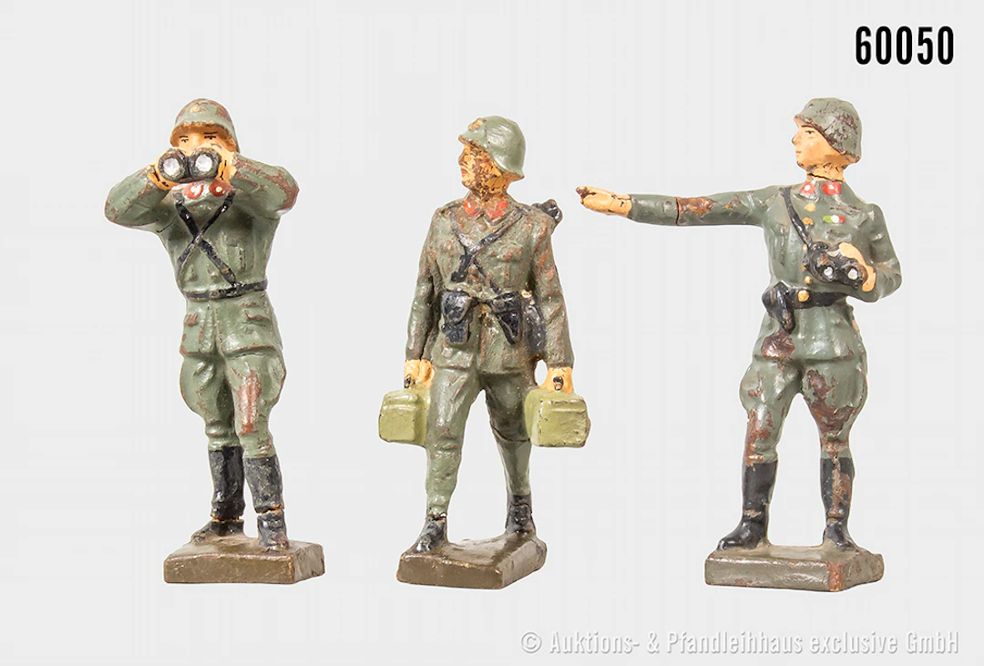 Lineol italienische Figuren, Masse, 7 cm, teils Farbabrieb sonst Z 1