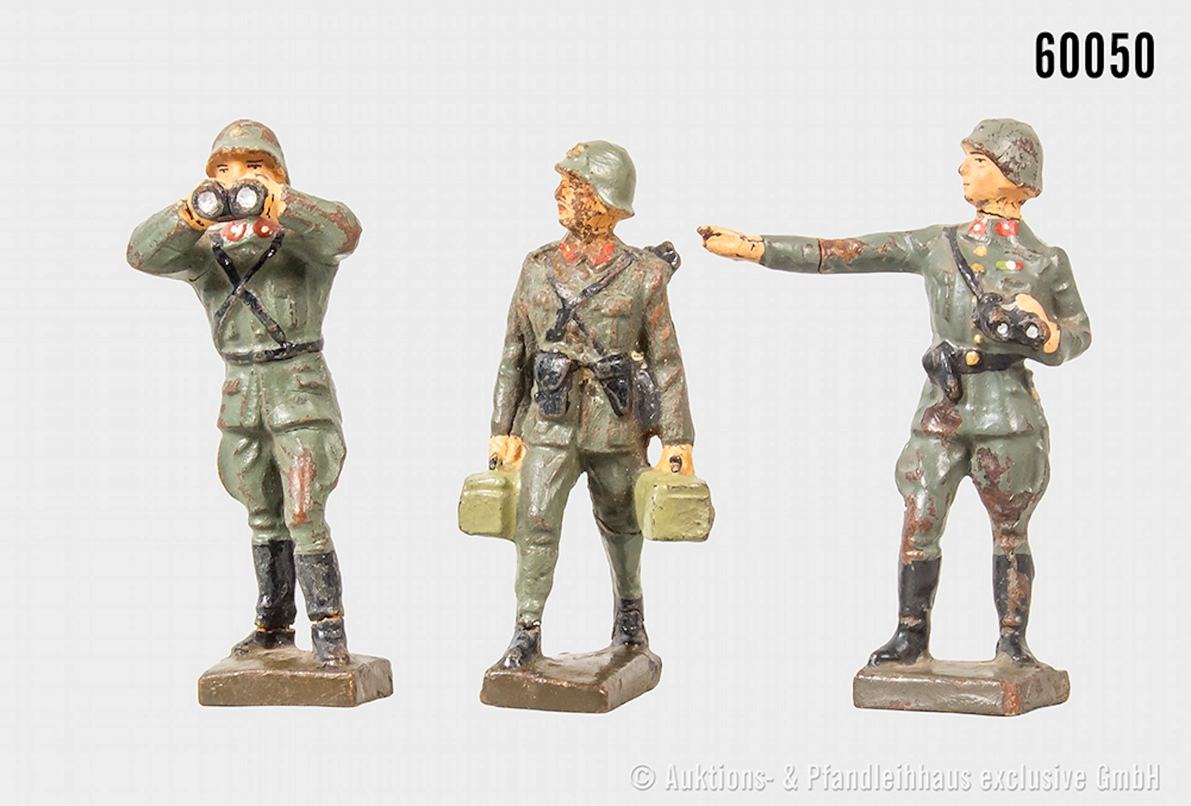 Lineol italienische Figuren, Masse, 7 cm, teils Farbabrieb sonst Z 1