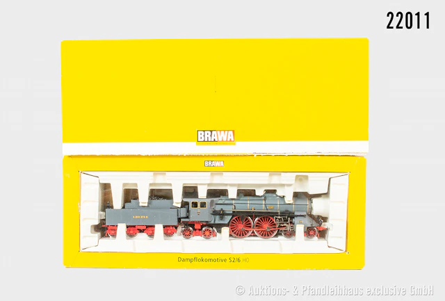 Brawa H0: 0654 Dampflok S 2/6, K.Bay.Sts.B., BN 3201, Z 1-2, OVP (beschädigt)