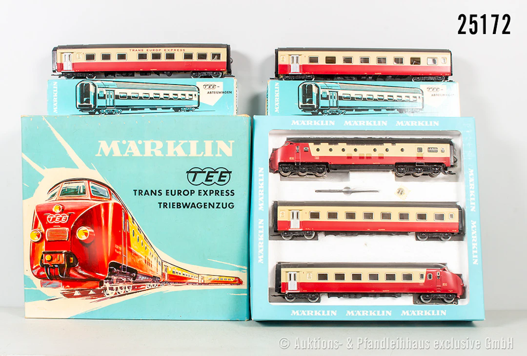 Märklin H0: 3070 3tlg. TEE RAm & 2x 4070 Ergänzungswagen, Z 1-2, OVP