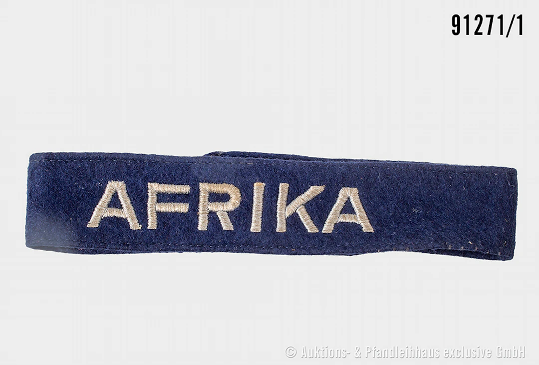 Ärmelband Afrika (blaue Ausführung für die Luftwaffe) , L ca. 38 cm