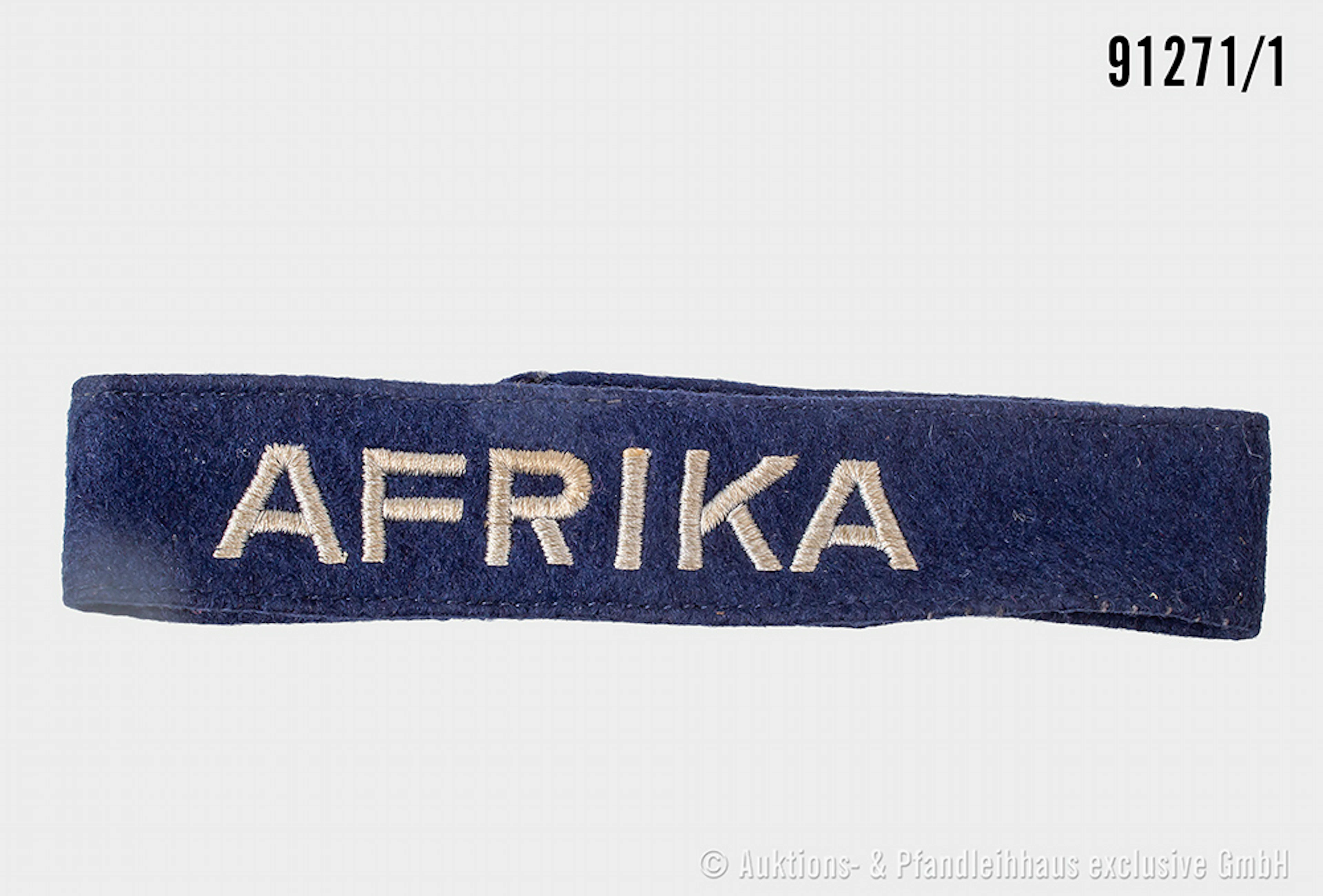 Ärmelband Afrika (blaue Ausführung für die Luftwaffe) , L ca. 38 cm