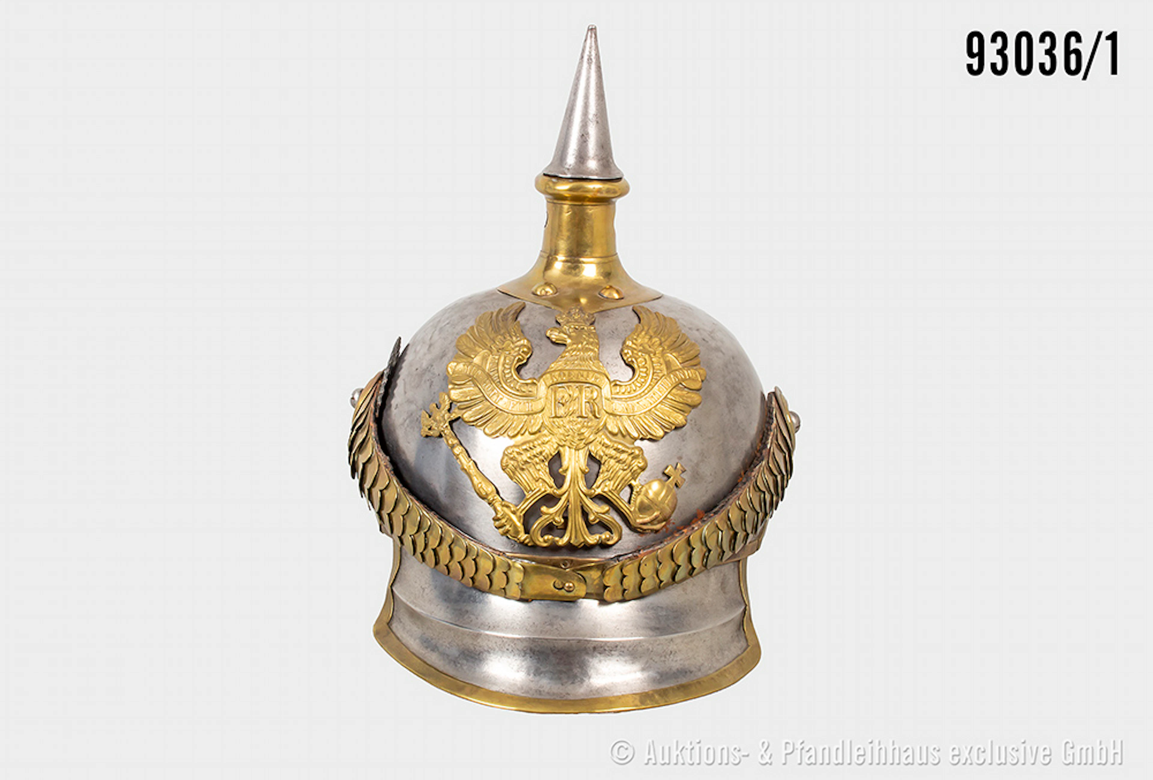Preußen, Pickelhaube für Mannschaften der Kürassiere, komplett mit