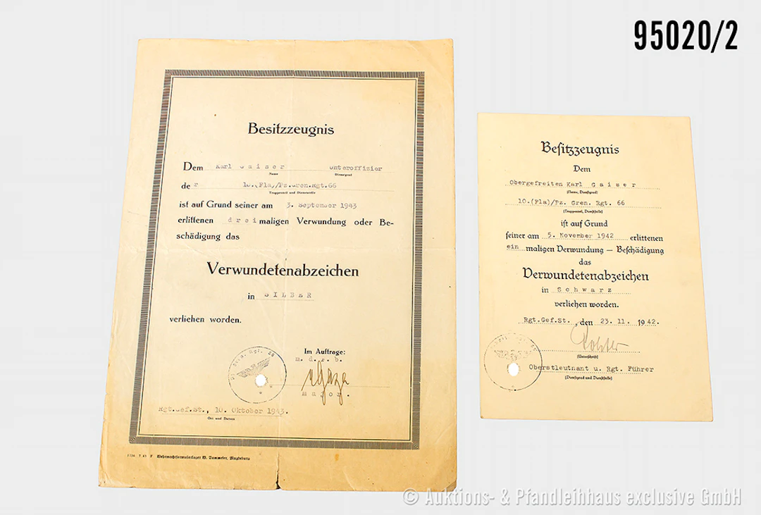 Dokumentennachlass eines Unteroffiziers im Panzer-Grenadier-Regiment