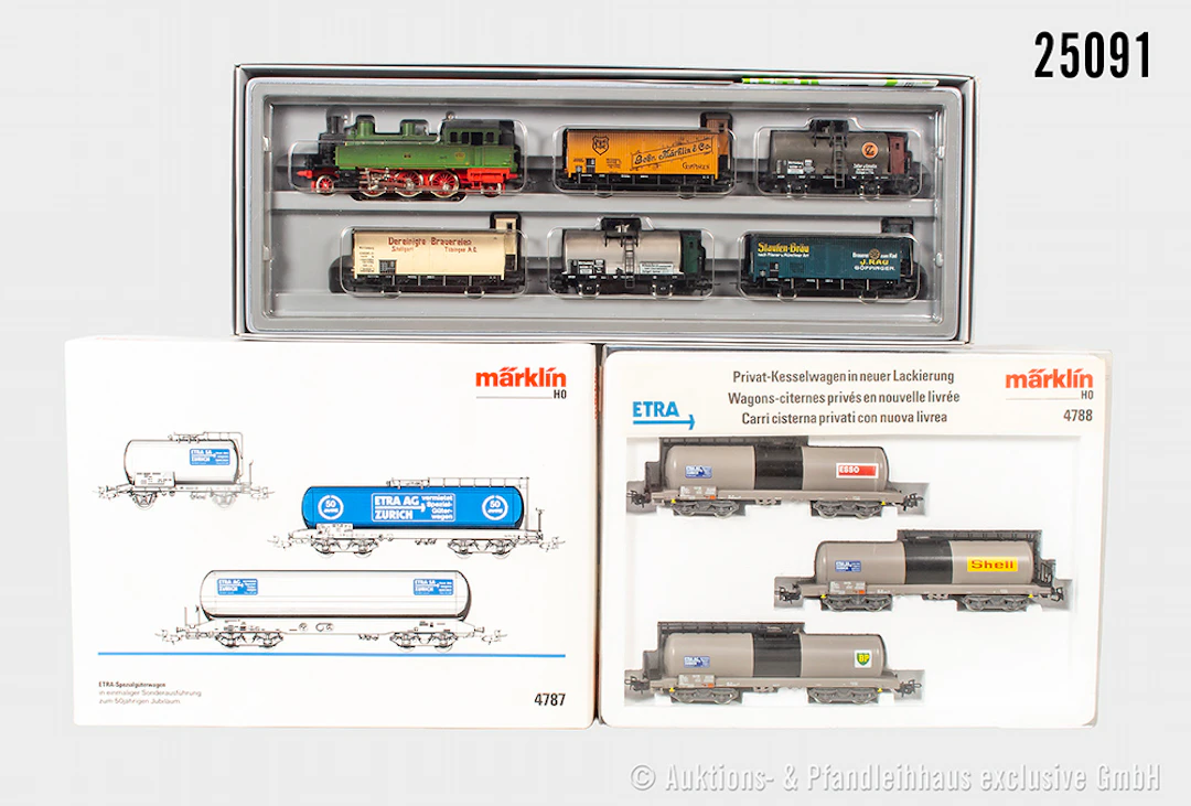 Märklin H0: 2857 Württ. Güterzug: Dampflok T5, BN 1205, 5 Wagen &