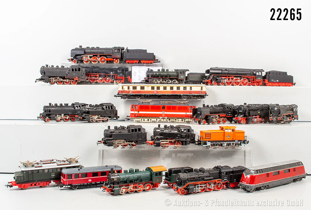 H0 vers. Hersteller: 14x Dampflok: SNCF, BN 040.T90 & DR, BN 23 001