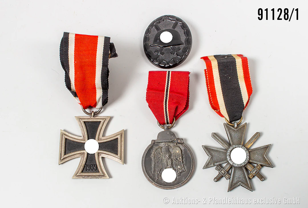 Konv. EK 2 1939, KVK 2. Klasse mit Schwertern, Ostmedaille und VWA