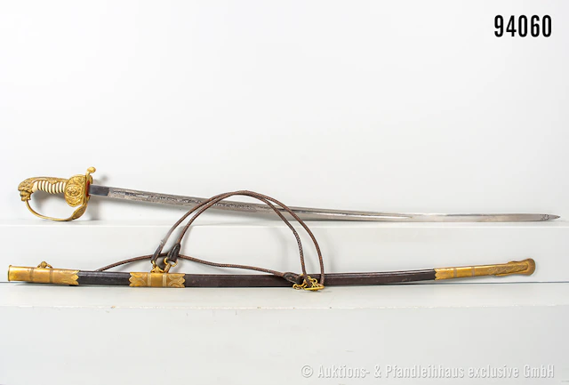 Säbel für Offiziere der Kriegsmarine, Hersteller "ACS", beidseitig