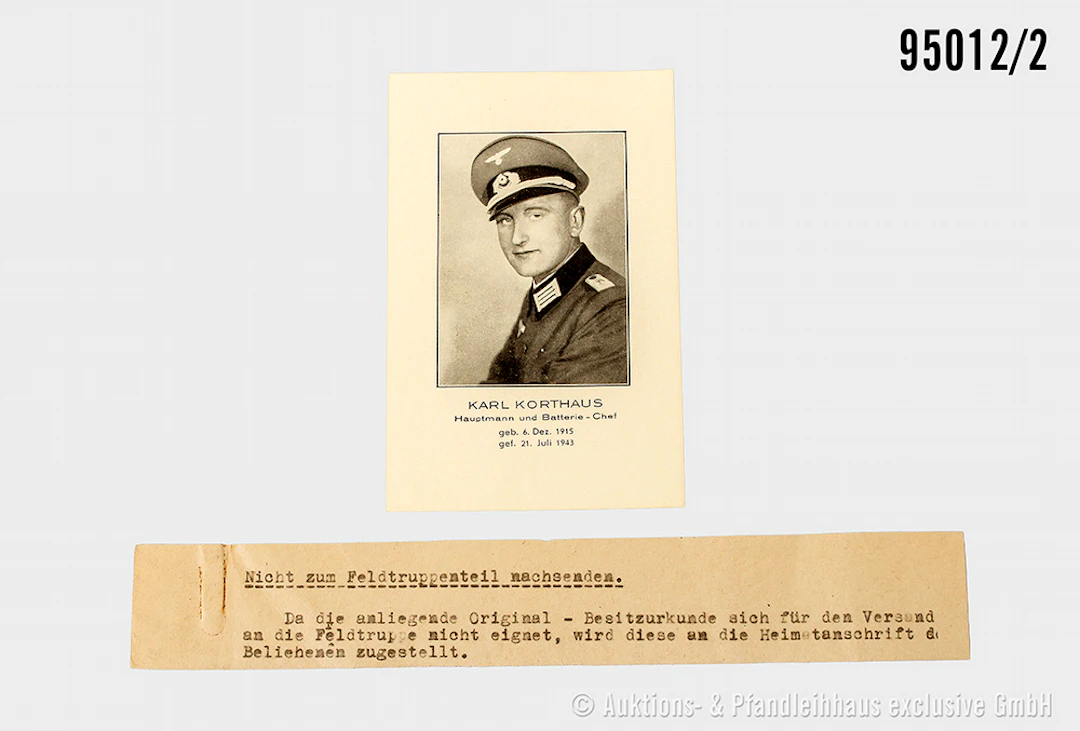 Große Verleihungsurkunde für das Deutsche Kreuz in Gold, 26.Mai1943