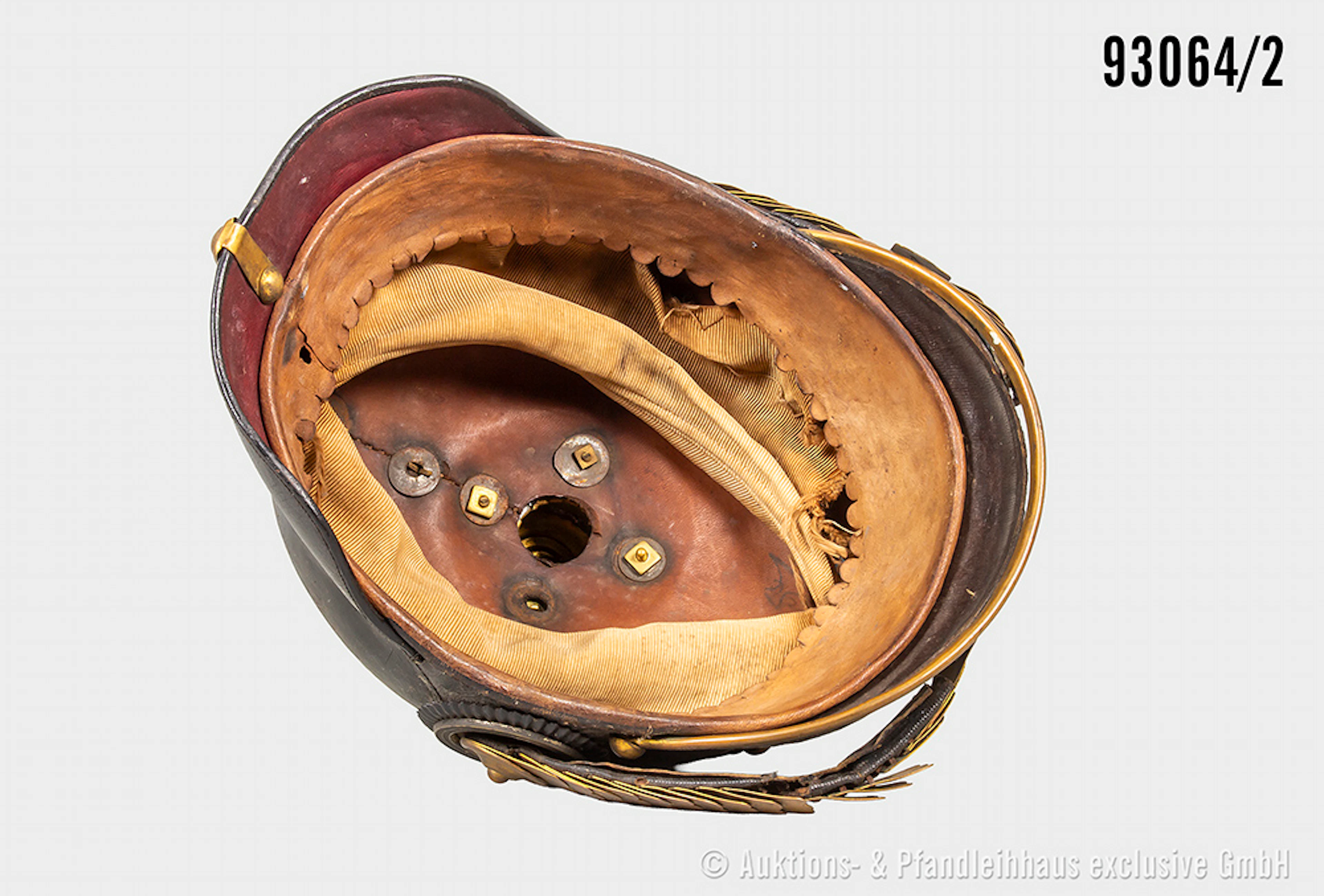 Preußen beschädigte Pickelhaube für Reserveoffiziere der Infanterie