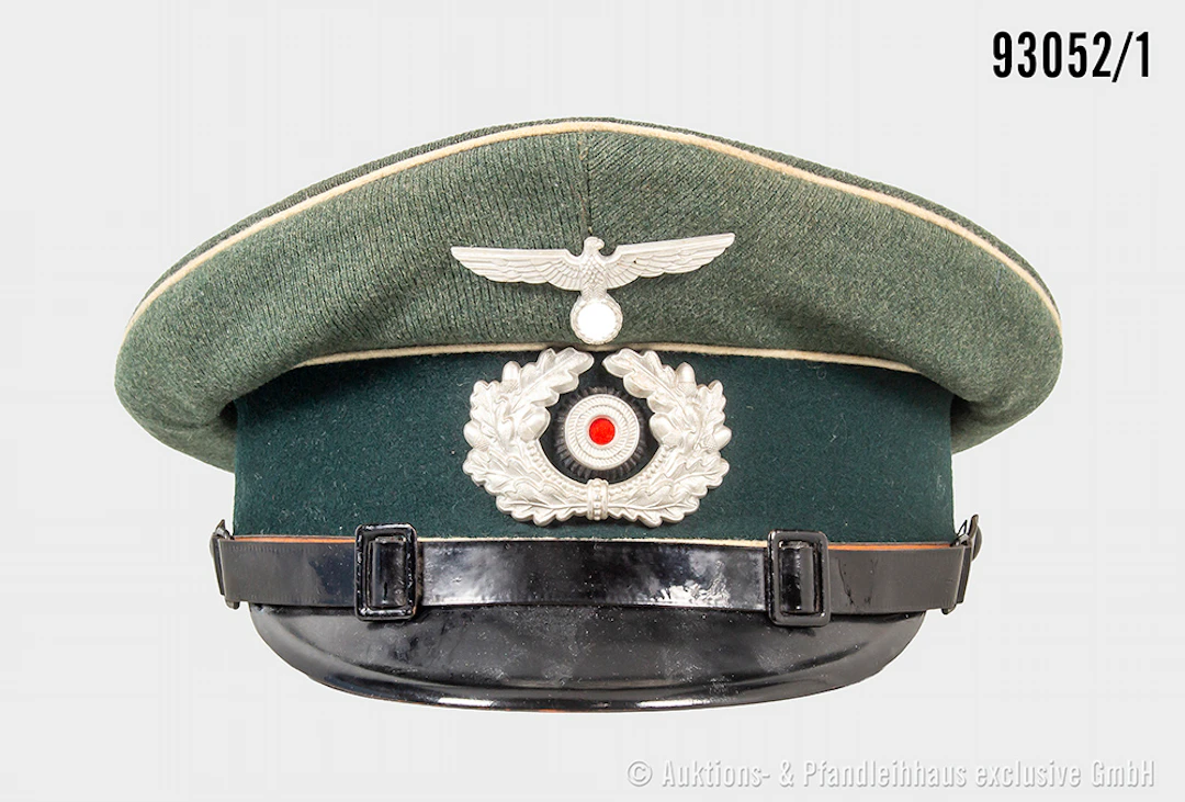 Schirmmütze für Mannschaften der Infanterie, komplett mit Effekten