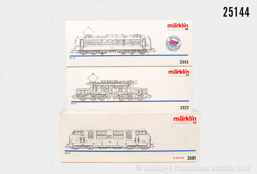 Märklin digital H0: 3322 E-Lok, DB, BN E194 112-9 & 3343 E-Lok, DB
