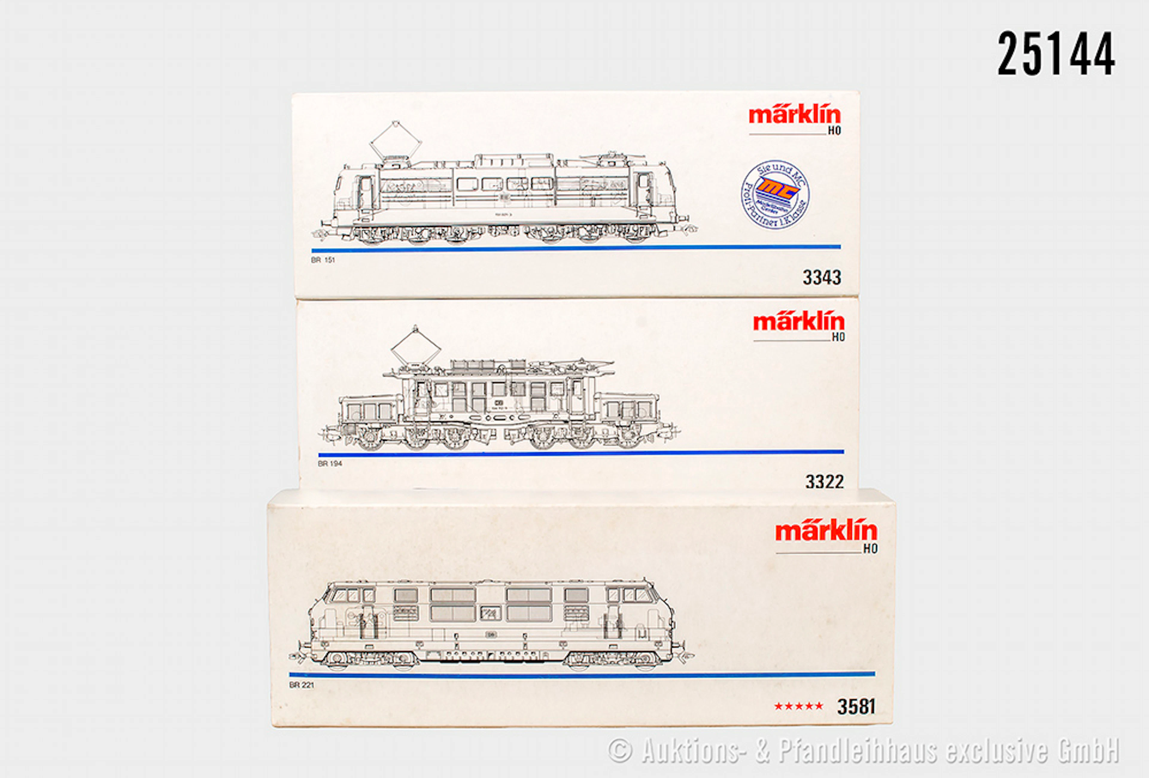 Märklin digital H0: 3322 E-Lok, DB, BN E194 112-9 & 3343 E-Lok, DB