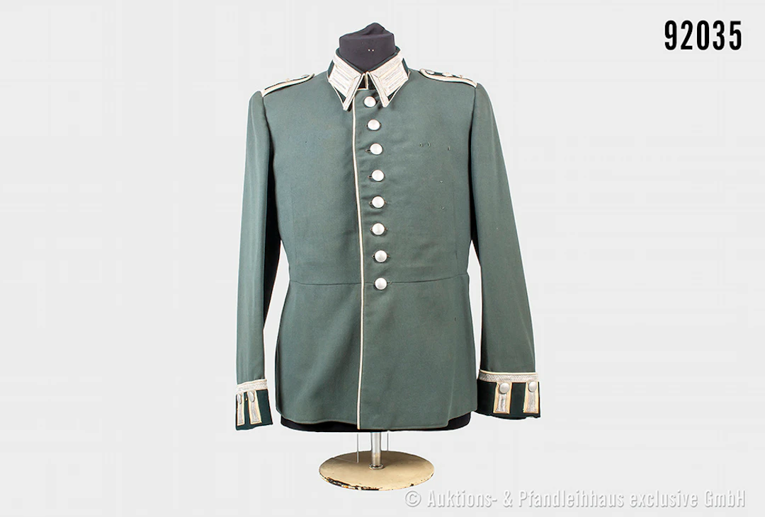 Waffenrock Oberfeldwebel Infanterie, Brustadler fehlt, Durchgriff