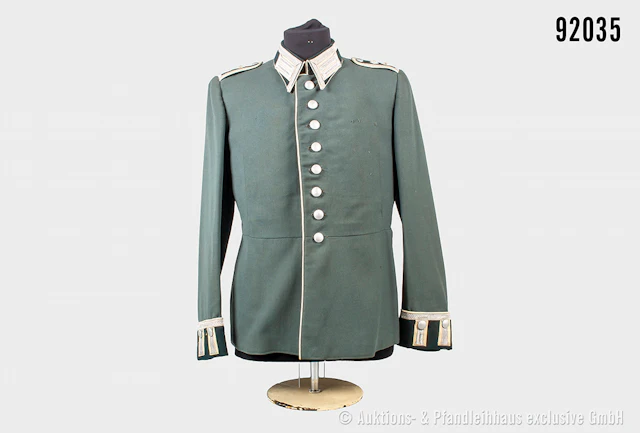 Waffenrock Oberfeldwebel Infanterie, Brustadler fehlt, Durchgriff