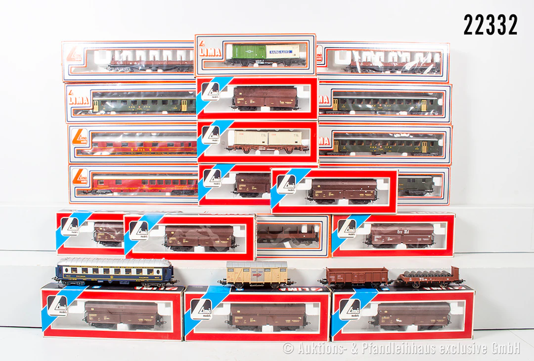 Lima H0: 35x Wagen, Z 1-3, 31x OVP, auf Foto nur ein Teil abgebildet