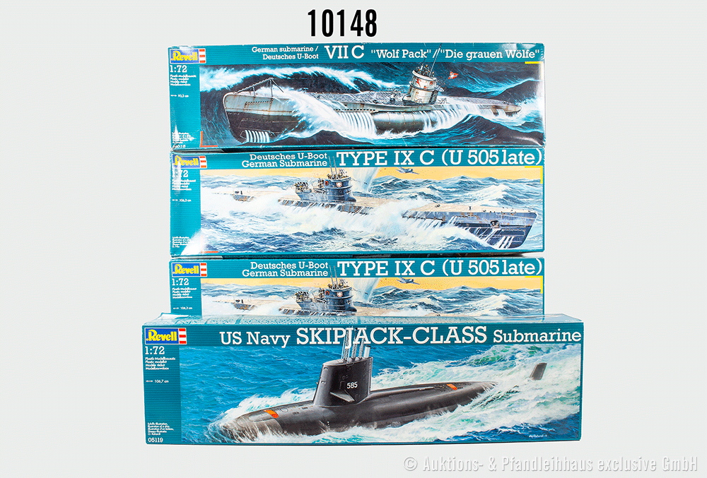 Revell Militärschiff-Bausätze, 2x 05114, 05119 und 05015, 1:72, n.A.d.E.