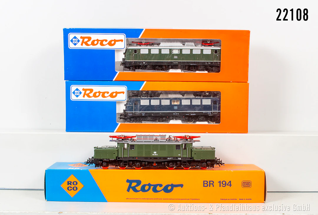 3x Roco H0 E-Lok, DB: 43392, BN 110 147-6 & 43388, BN 140 167-8 &